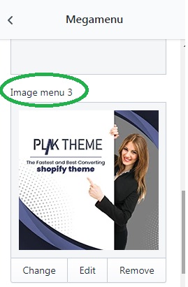 image menu in Plak theme