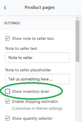 enable inventory level