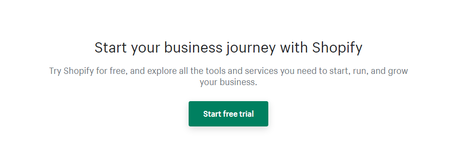 Shopify free trial